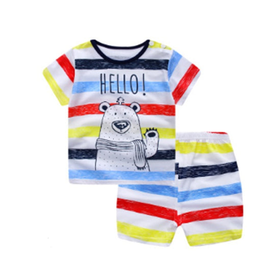 Baby Cartoon Outfit – Summer T-Shirt & Shorts Set