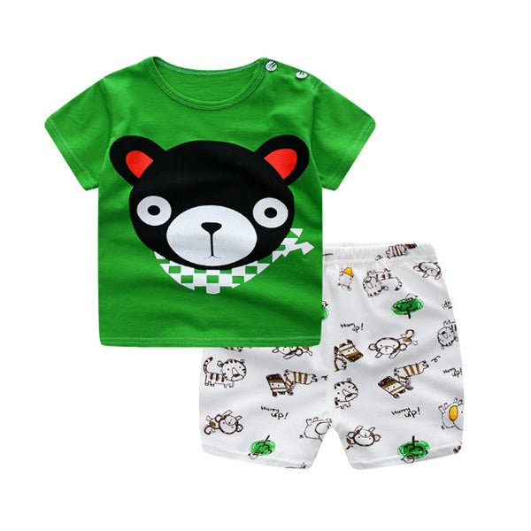 Baby Cartoon Outfit – Summer T-Shirt & Shorts Set