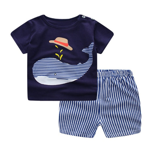 Baby Cartoon Outfit – Summer T-Shirt & Shorts Set
