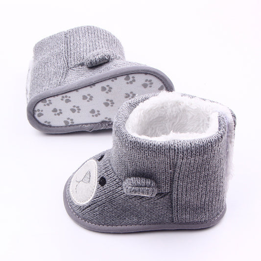 Baby Knit Bear Boots – Warm Winter Toddler Shoes