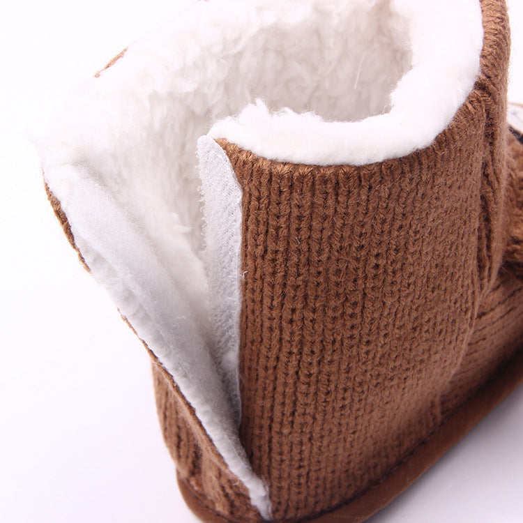 Baby Knit Bear Boots – Warm Winter Toddler Shoes