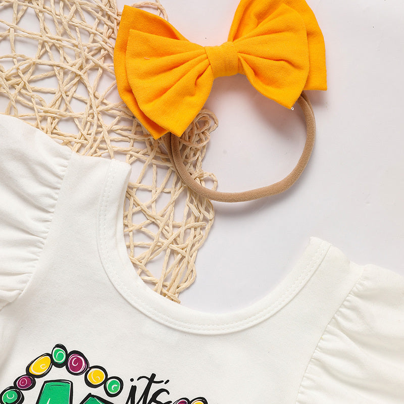Mardi Gras Baby Girl Outfit – Bodysuit, Tutu & Headband