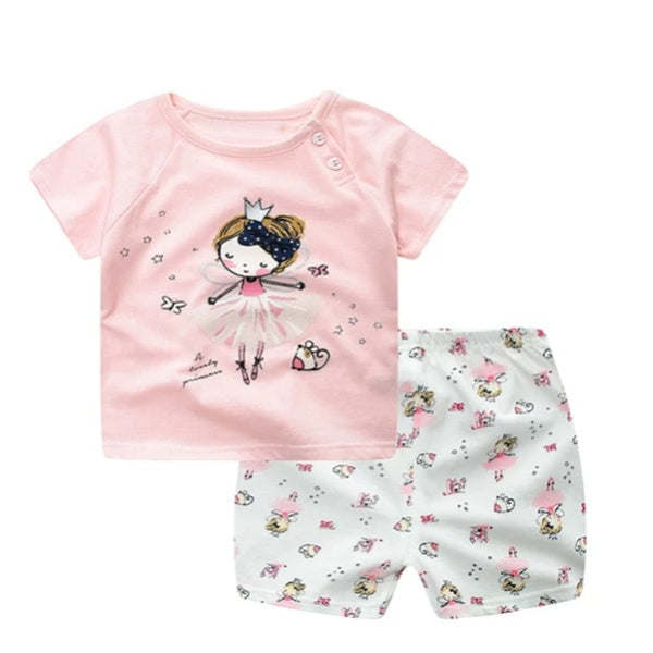Baby Cartoon Outfit – Summer T-Shirt & Shorts Set