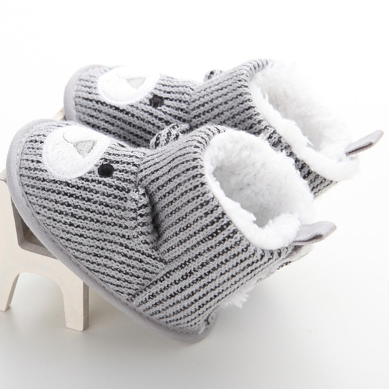 Baby Knit Bear Boots – Warm Winter Toddler Shoes