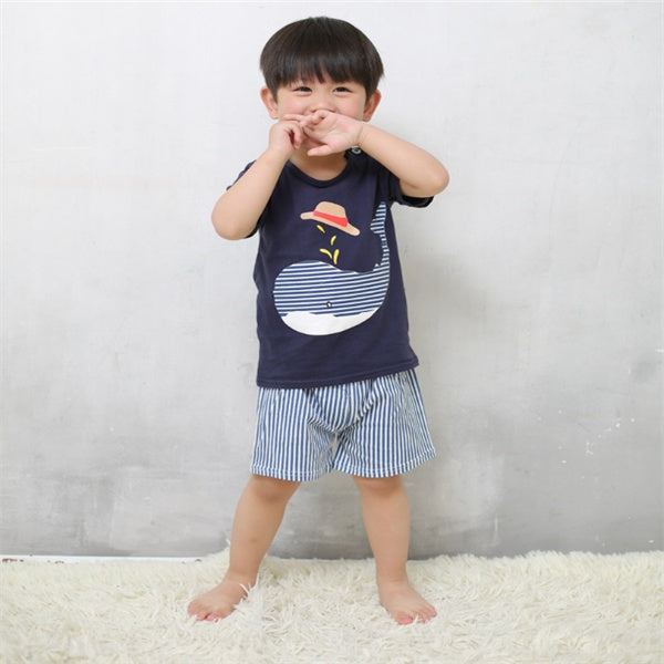 Baby Cartoon Outfit – Summer T-Shirt & Shorts Set