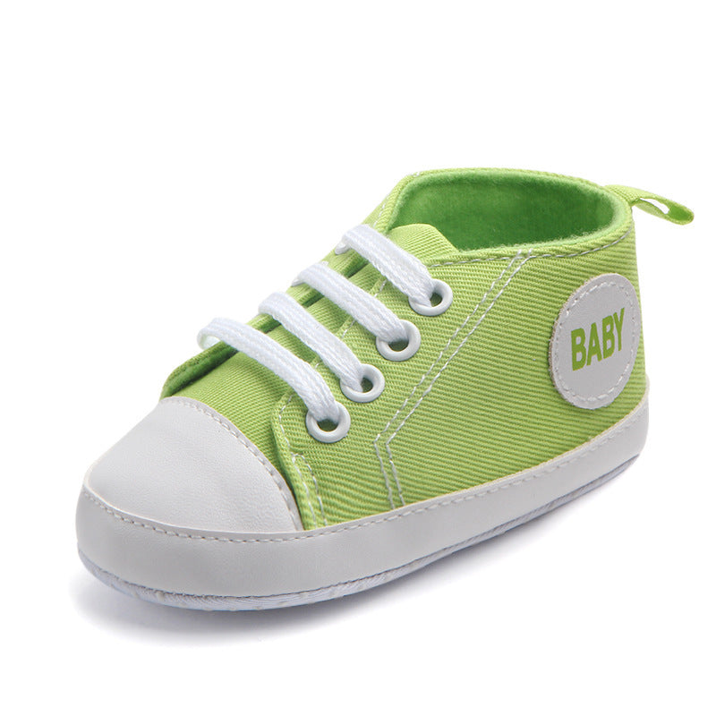 Baby Canvas Sneakers – Soft Sole Anti-Slip Walkers