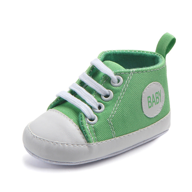 Baby Canvas Sneakers – Soft Sole Anti-Slip Walkers