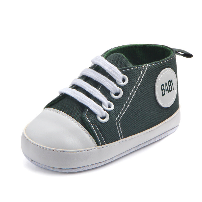 Baby Canvas Sneakers – Soft Sole Anti-Slip Walkers