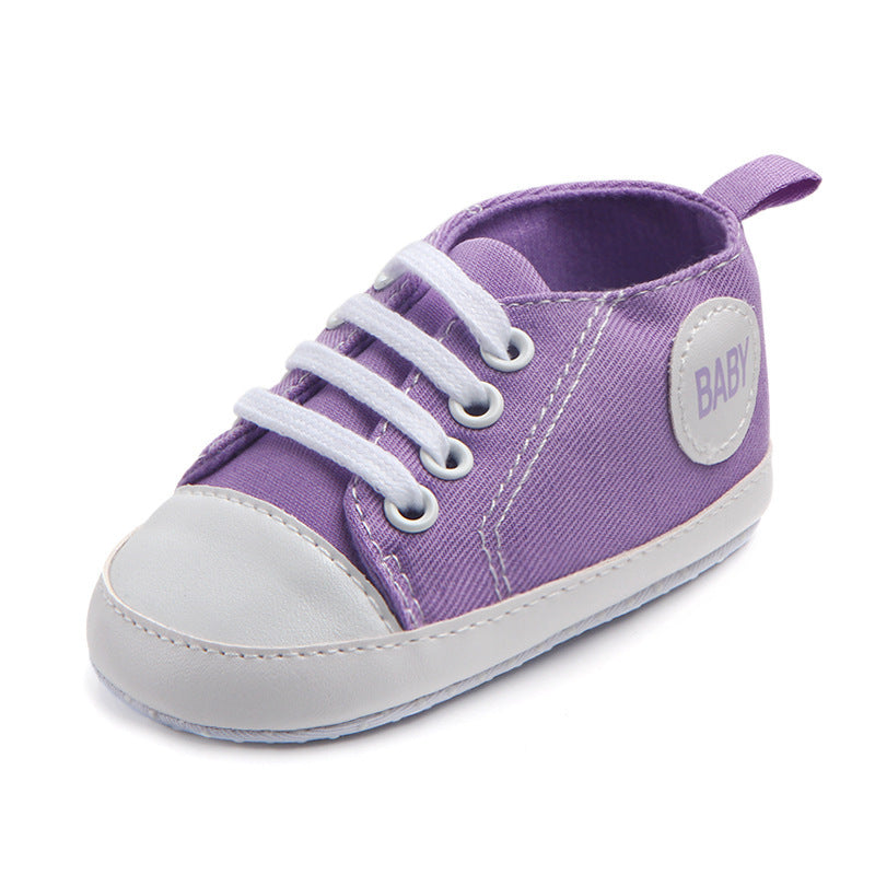Baby Canvas Sneakers – Soft Sole Anti-Slip Walkers