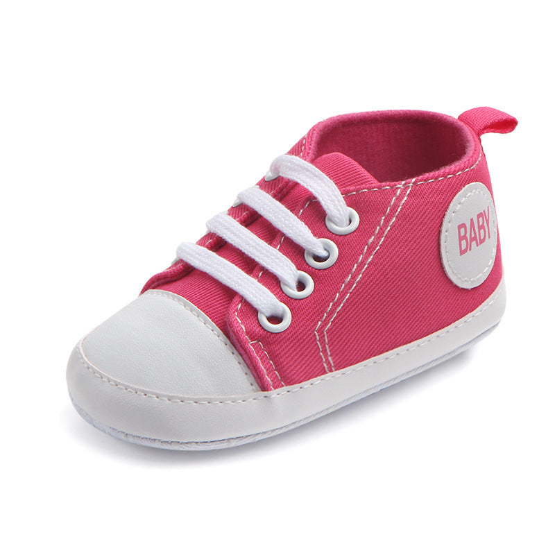 Baby Canvas Sneakers – Soft Sole Anti-Slip Walkers