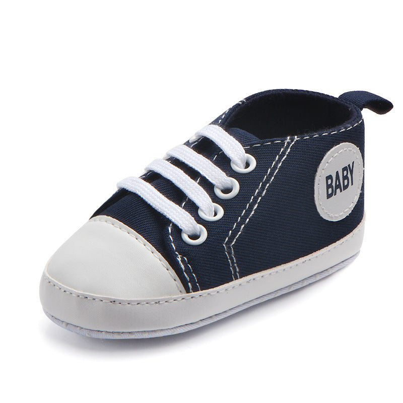 Baby Canvas Sneakers – Soft Sole Anti-Slip Walkers