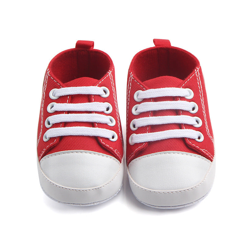 Baby Canvas Sneakers – Soft Sole Anti-Slip Walkers