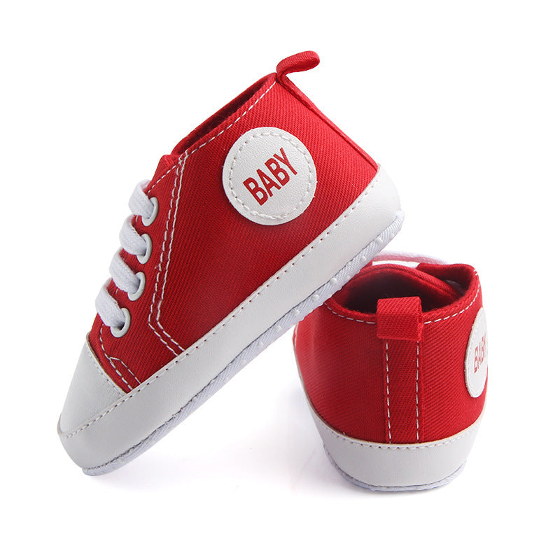 Baby Canvas Sneakers – Soft Sole Anti-Slip Walkers