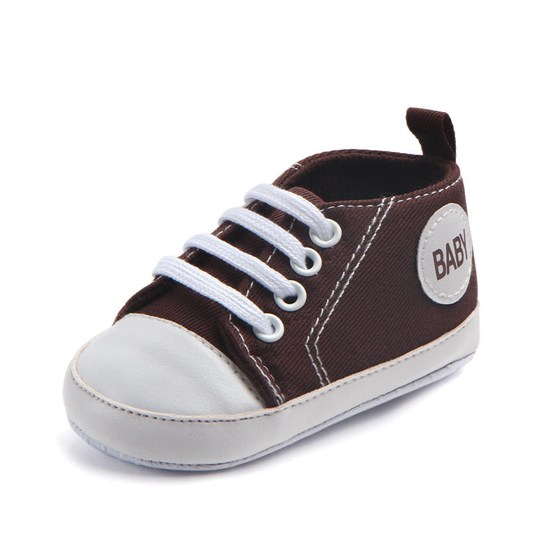 Baby Canvas Sneakers – Soft Sole Anti-Slip Walkers