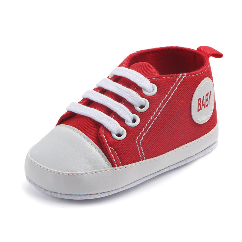 Baby Canvas Sneakers – Soft Sole Anti-Slip Walkers