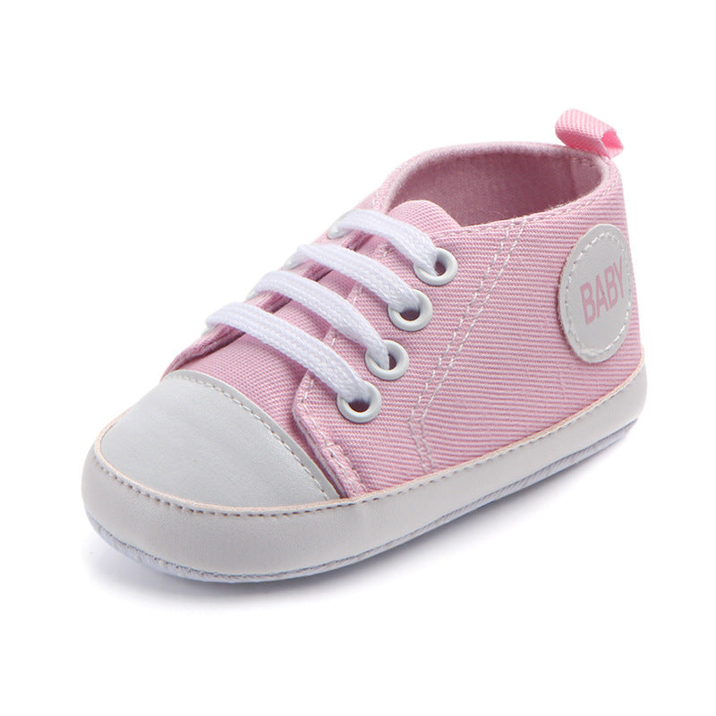 Baby Canvas Sneakers – Soft Sole Anti-Slip Walkers