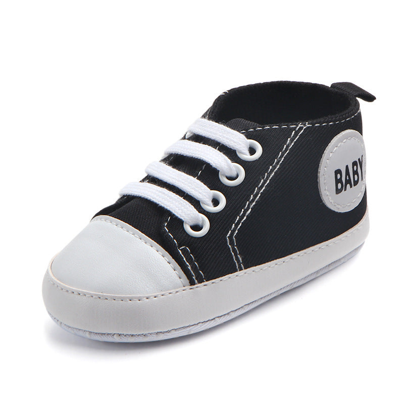 Baby Canvas Sneakers – Soft Sole Anti-Slip Walkers
