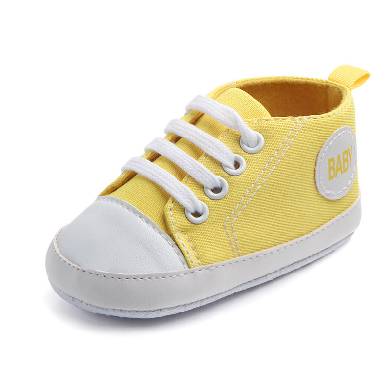 Baby Canvas Sneakers – Soft Sole Anti-Slip Walkers