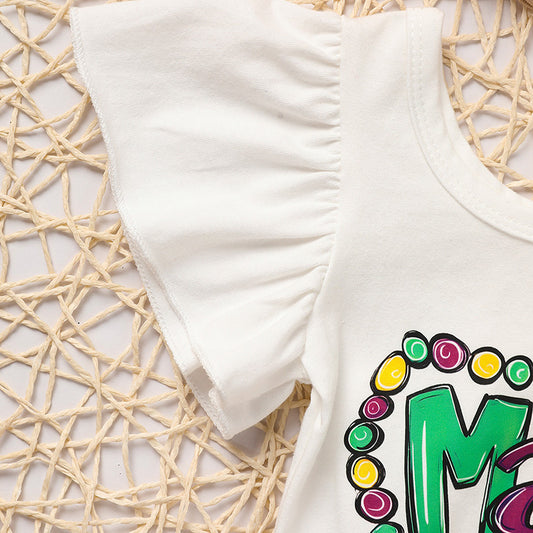 Mardi Gras Baby Girl Outfit – Bodysuit, Tutu & Headband