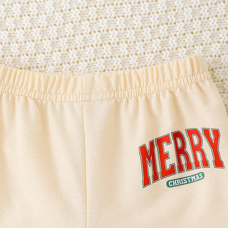 Baby Girl Christmas Outfit – Merry Sweatshirt & Pants Set