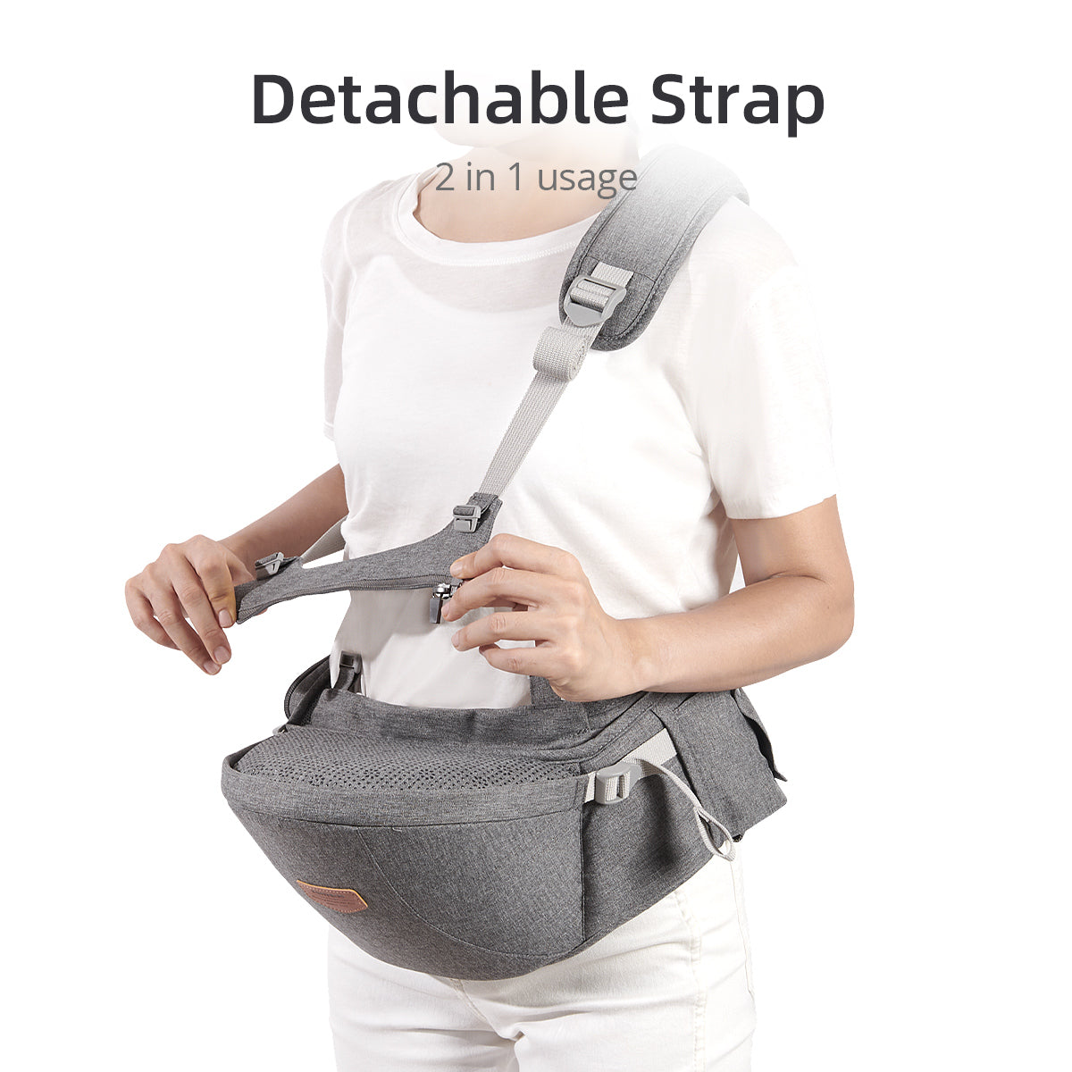 One Shoulder Baby Carrier Grey