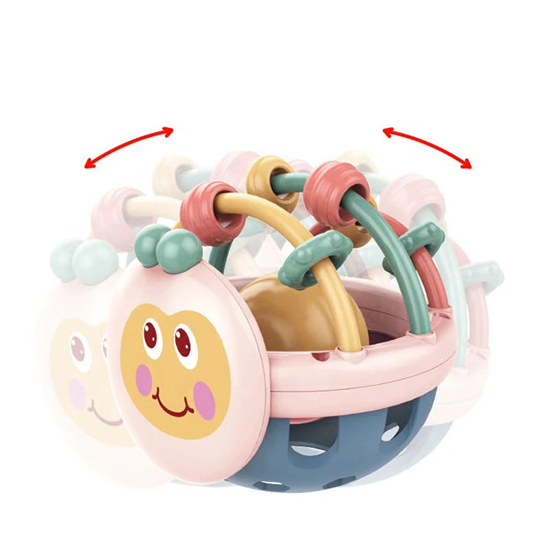 Soft Baby Teething Toy – Sensory Rattle Ball for Newborns & Infants