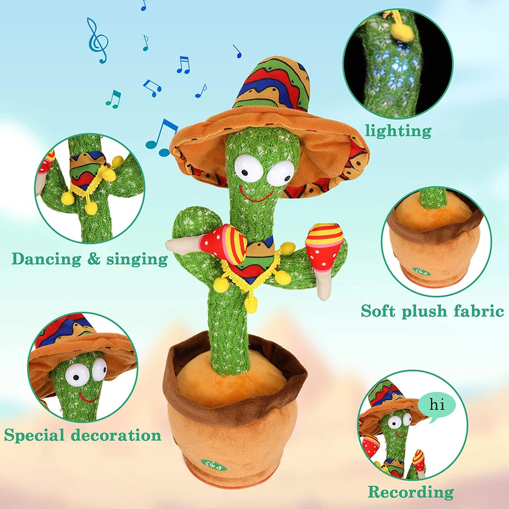 Talking Dancing Cactus Toy β Repeats Speech & Plays English Songs for Kids