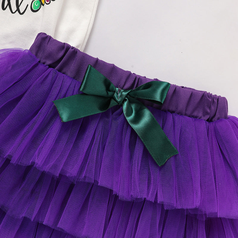 Mardi Gras Baby Girl Outfit – Bodysuit, Tutu & Headband