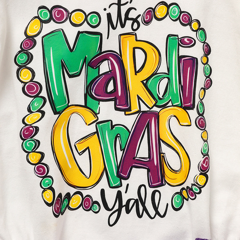 Mardi Gras Baby Girl Outfit – Bodysuit, Tutu & Headband