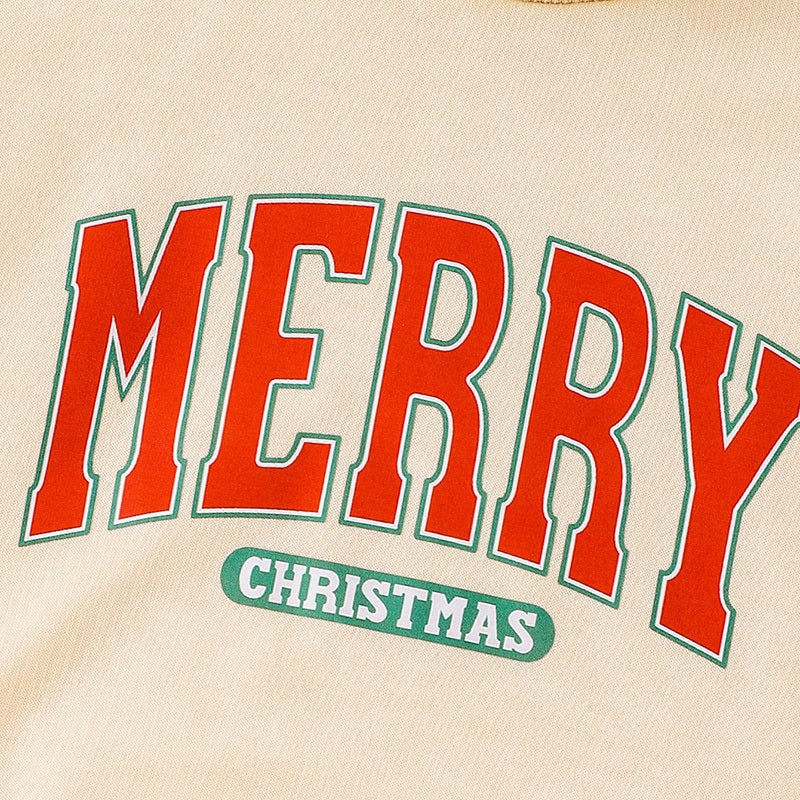 Baby Girl Christmas Outfit – Merry Sweatshirt & Pants Set