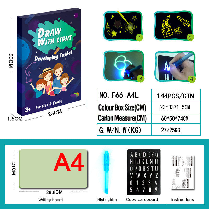 3D Magic Drawing Pad – LED Light Up Sketch Board