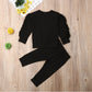 Newborn Baby Ruffle Outfit 2PCS – Fall Jumper & Pants