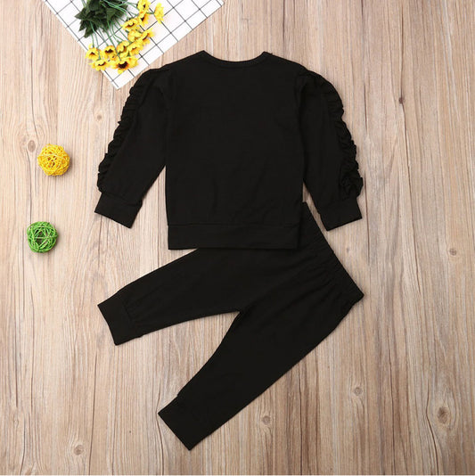 Newborn Baby Ruffle Outfit 2PCS – Fall Jumper & Pants