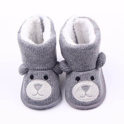 Baby Knit Bear Boots – Warm Winter Toddler Shoes