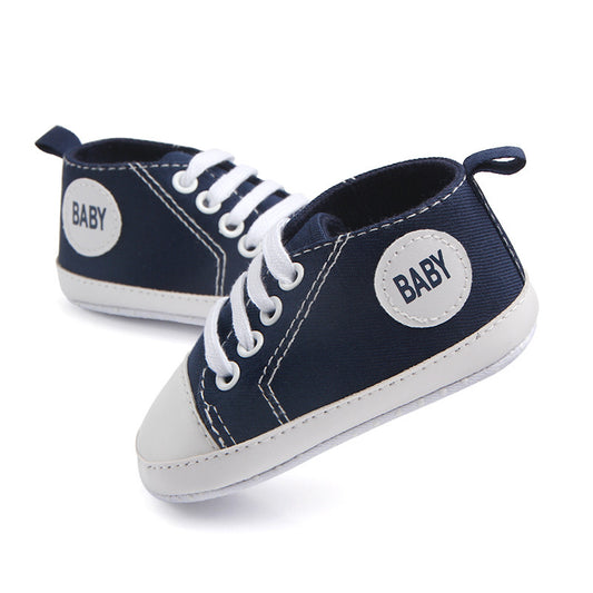 Baby Canvas Sneakers – Soft Sole Anti-Slip Walkers