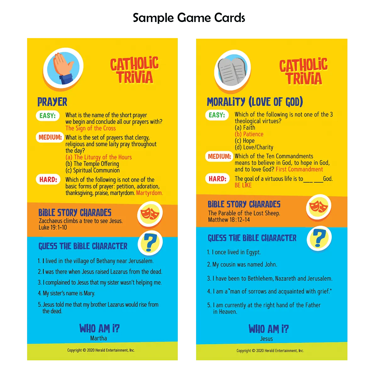 Fun Fact Faith - Three Catholic Games in One!