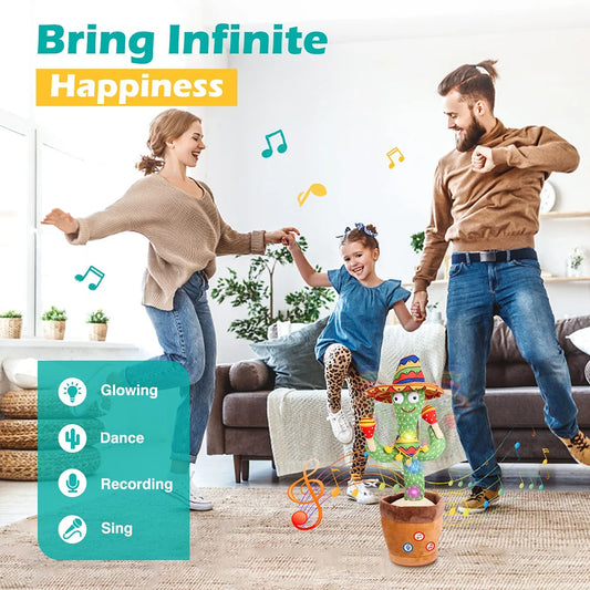 Talking Dancing Cactus Toy – Repeats Speech & Plays English Songs for Kids