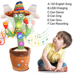 Talking Dancing Cactus Toy – Repeats Speech & Plays English Songs for Kids