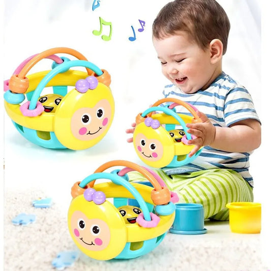 Soft Baby Teething Toy – Sensory Rattle Ball for Newborns & Infants
