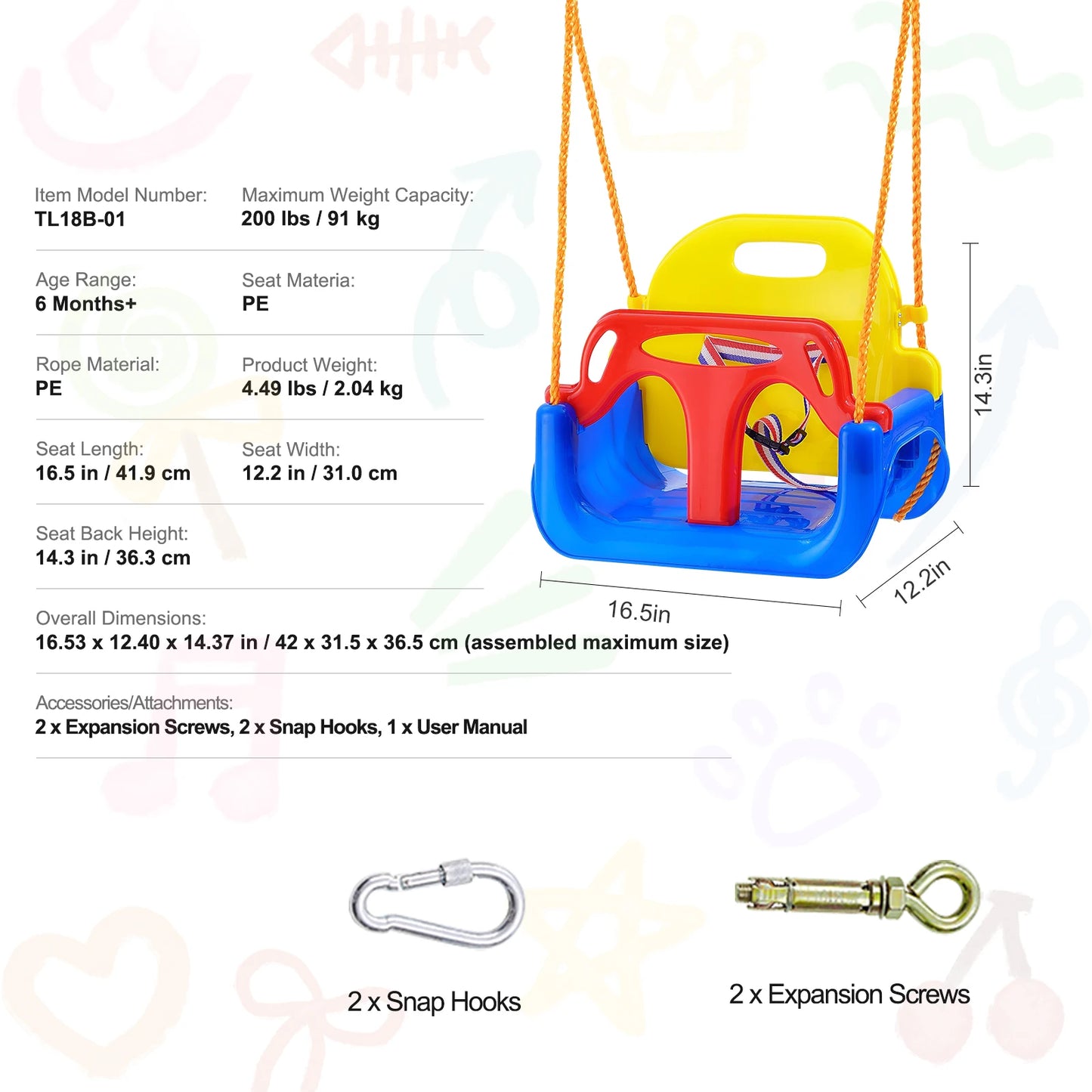 Kids Saucer Tree Swing – 750lbs Round Outdoor Seat with Adjustable Straps
