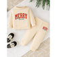 Baby Girl Christmas Outfit – Merry Sweatshirt & Pants Set