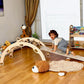 Climbing Arch with Rockwall Ramp and Star Pillow Set | Montessori Toys Set
